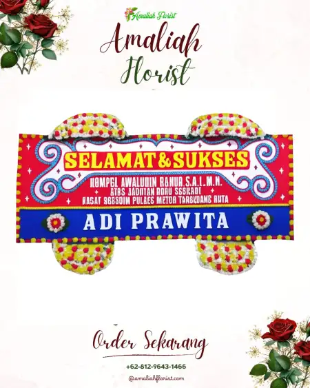 Papan Bunga Ucapan Selamat kebon pisang
